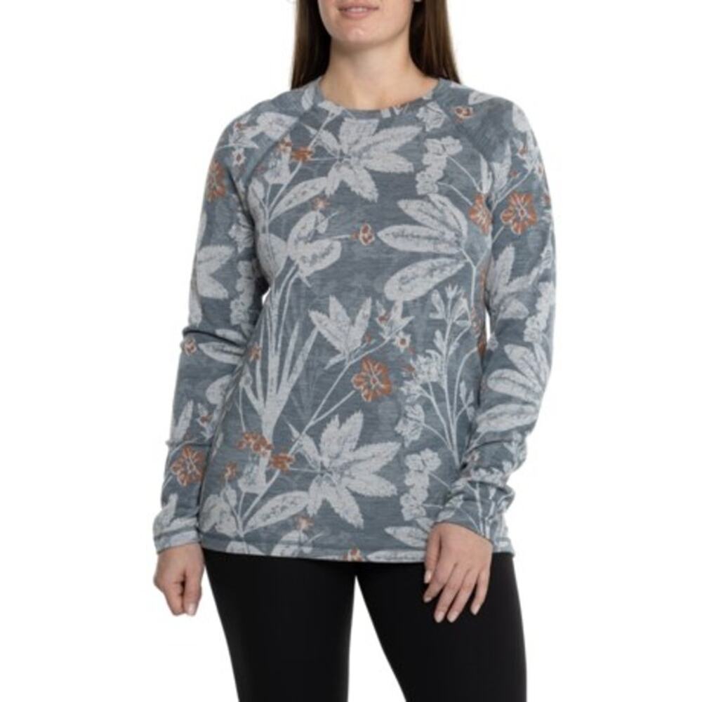 Smartwool Thermal Classic 250 Crew Baselayer Women's 1X Winter Sky Floral